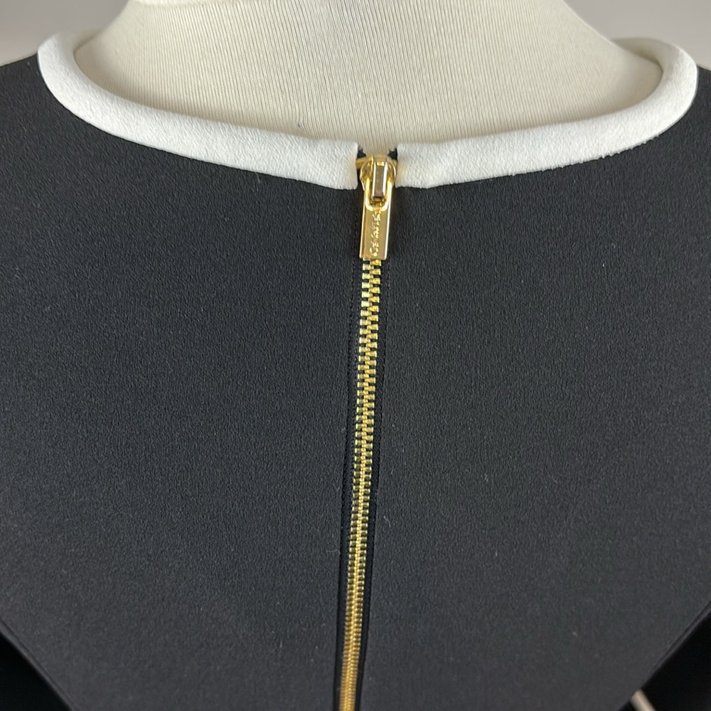 Calvin Klein Black Midi Dress with White Accents - Picture 5 of 6
